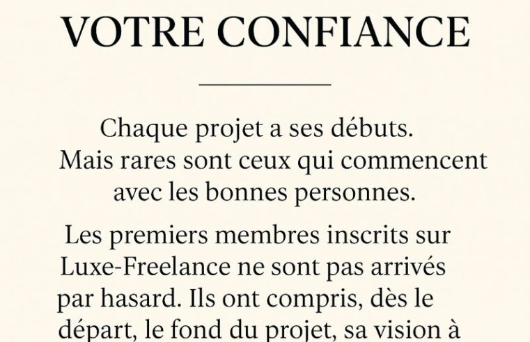 À nos premiers membres : merci pour votre confiance