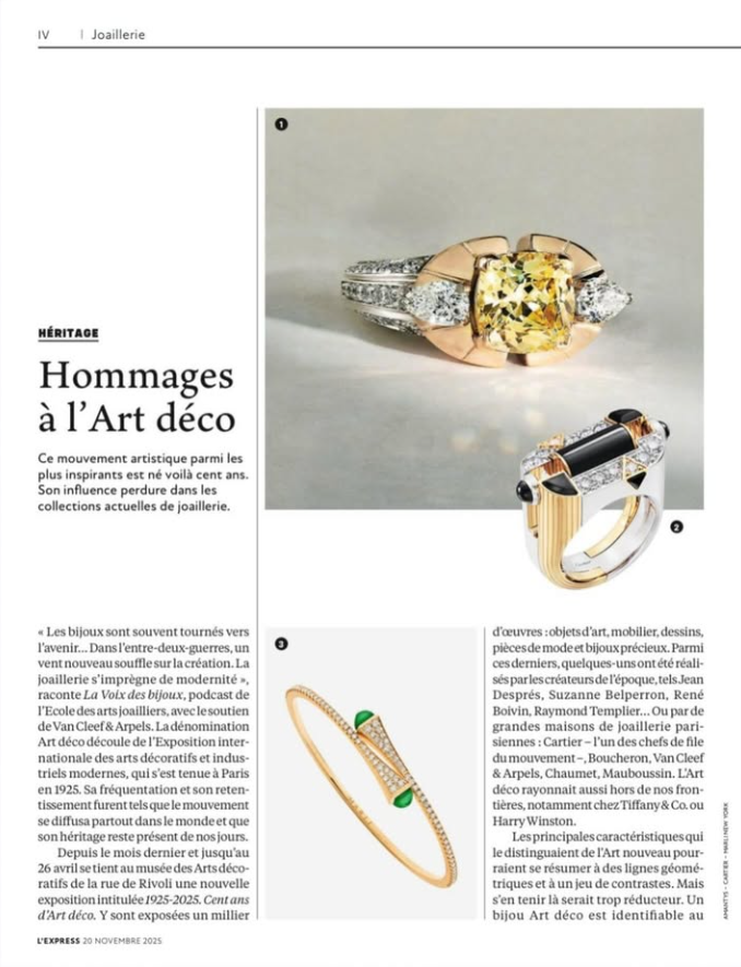 Bague Diamant Jaune Art Déco (Modèle n°1)